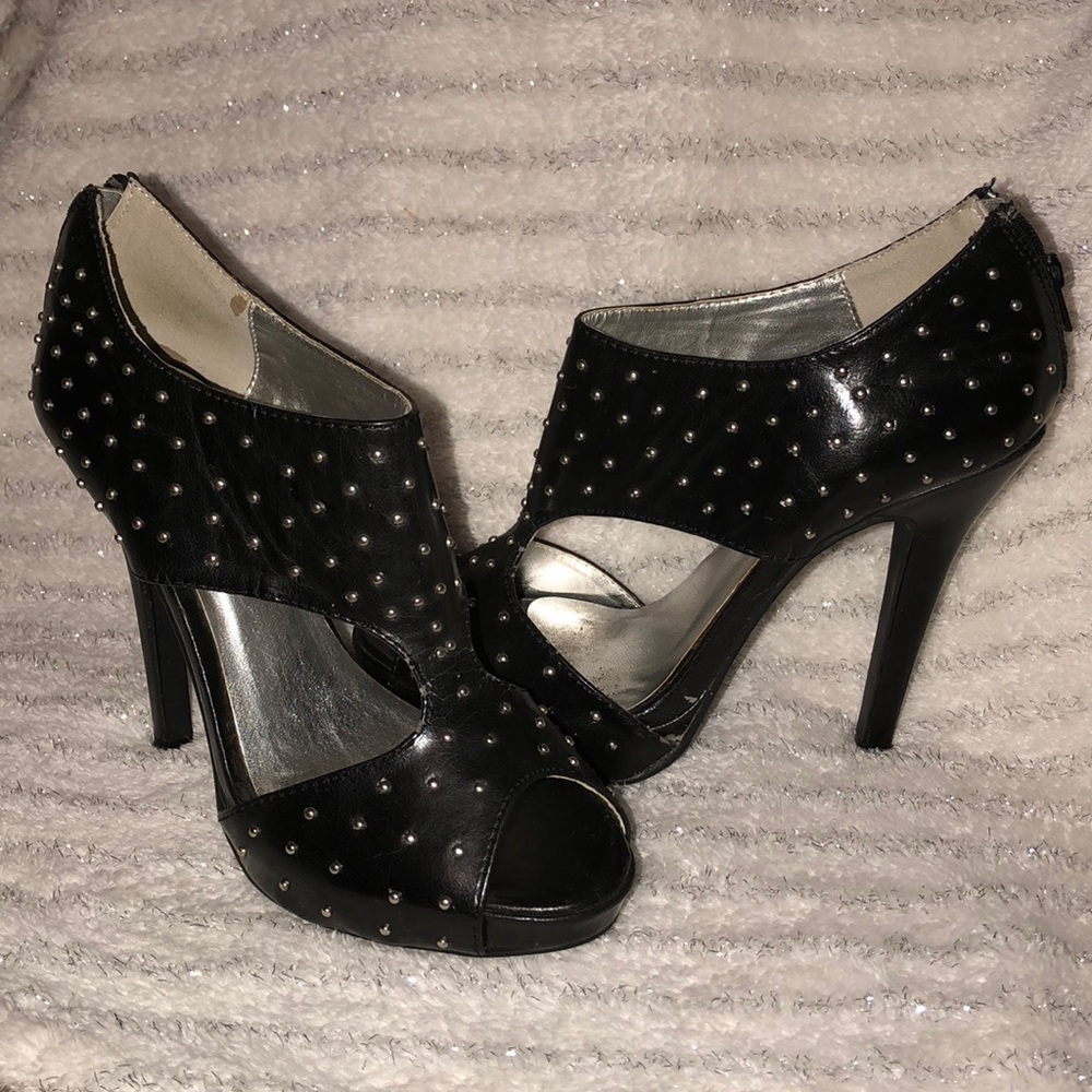 Studded Peep Toe Booties